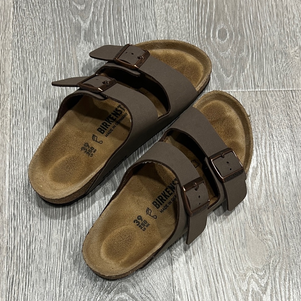 Birkenstock Arizona Slide Sandal - Women's Birkibuc - Mocha 39